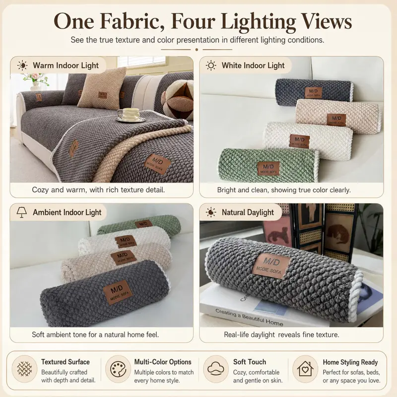 Luxury Thick Sofa Cover – Washable Non-Slip Couch Protector for Sectional Sofa, Loveseat & 3-Seater Couch
