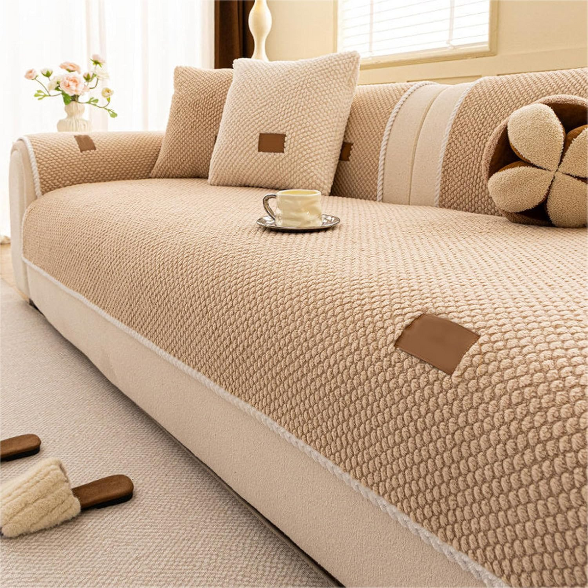 Luxury Thick Sofa Cover – Washable Non-Slip Couch Protector for Sectional Sofa, Loveseat & 3-Seater Couch