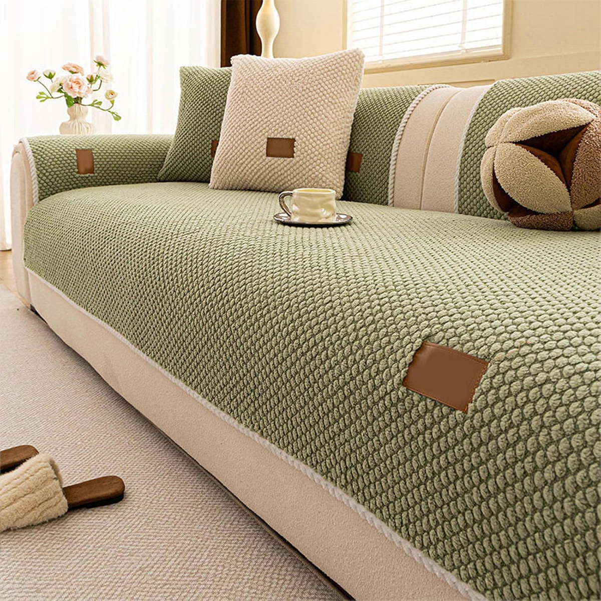 Luxury Thick Sofa Cover – Washable Non-Slip Couch Protector for Sectional Sofa, Loveseat & 3-Seater Couch