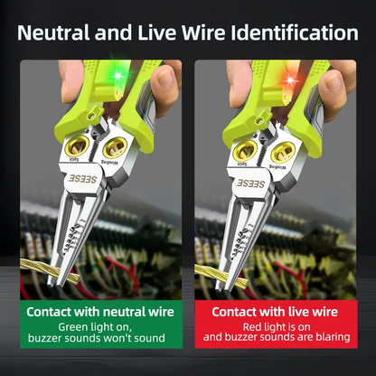 ✅ 8-in-1 Wire Stripper Pliers with Voltage Tester, Multifunctional Electrical Tool for Cutting, Stripping, Crimping & Pulling Wires