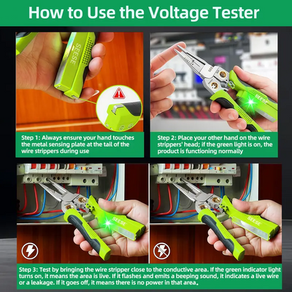 ✅ 8-in-1 Wire Stripper Pliers with Voltage Tester, Multifunctional Electrical Tool for Cutting, Stripping, Crimping & Pulling Wires