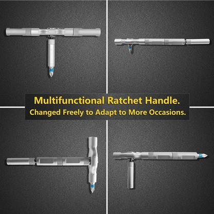 All-in-One Ratchet Magnetic Screwdriver Set – S2 Steel Precision Bits, Removable Screwdriver Kit for DIY, Furniture Assembly & Home Repair