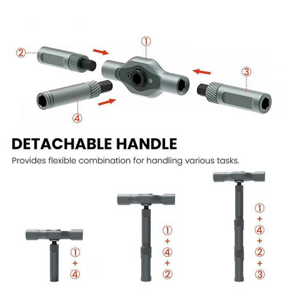 All-in-One Ratchet Magnetic Screwdriver Set – S2 Steel Precision Bits, Removable Screwdriver Kit for DIY, Furniture Assembly & Home Repair